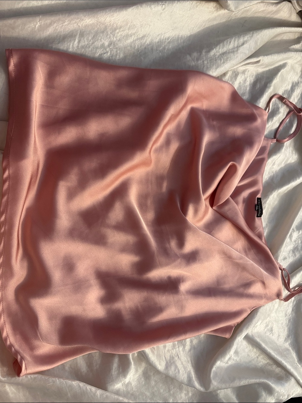Zenobia Satin Slip Camisole in Dusty Rose